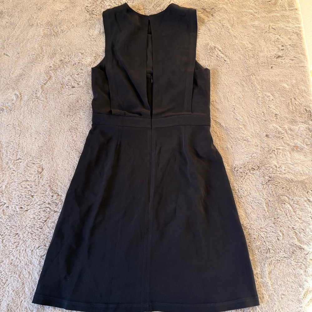 Theory‎ Black Sleeveless Sheath Dress Keyhole Back Zipper Business Casual Size 6